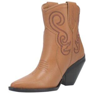 DINGO Women's Pretty N' Prissy Western Fashion Leather Upper Boot Size 10M CAMEL